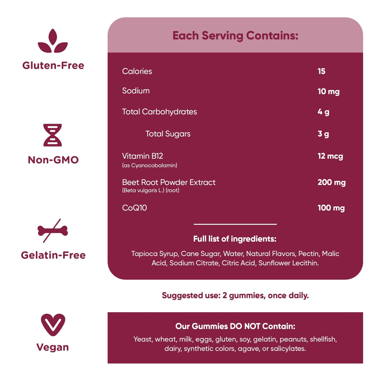 Goli Nutrition Beets Cardio Vegan Vitamin Gummies - 60 ct