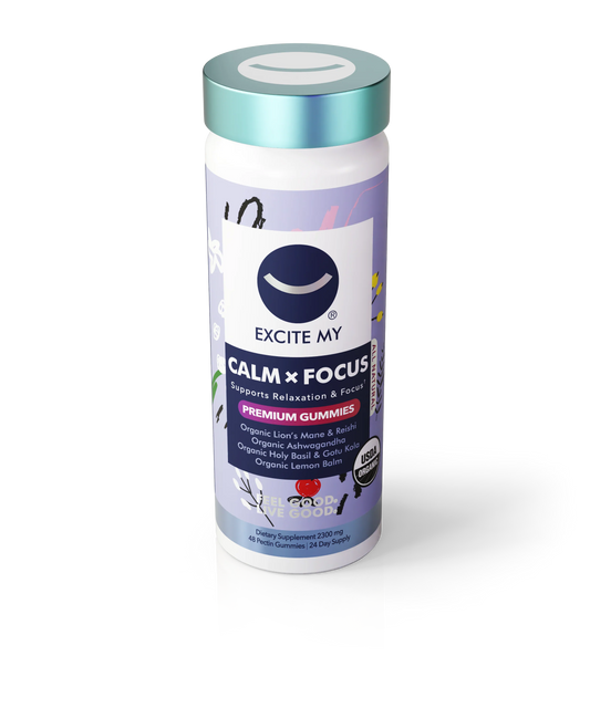 Excite My Calm X Focus Organic Lion's Mane Mushroom Gummies - 48 ct