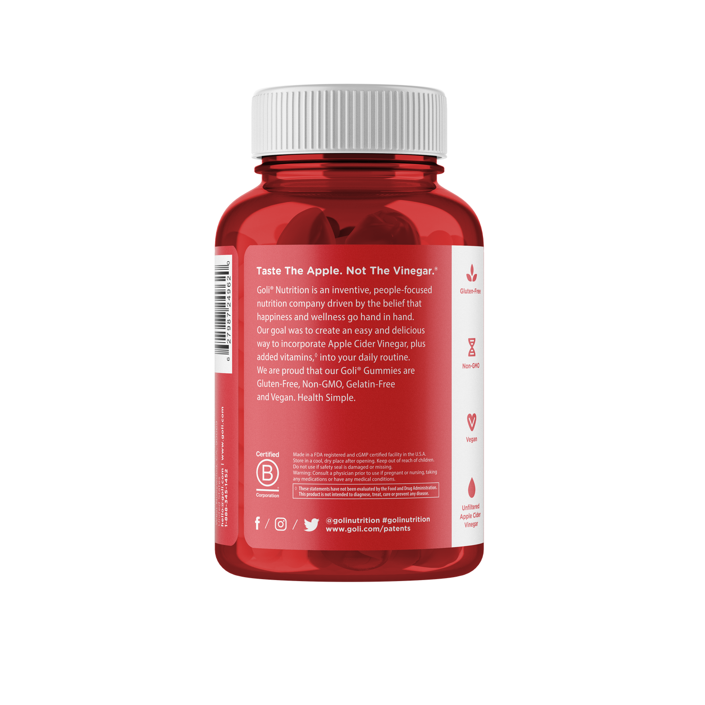 Goli Nutrition Apple Cider Vinegar Gummies - 60 ct