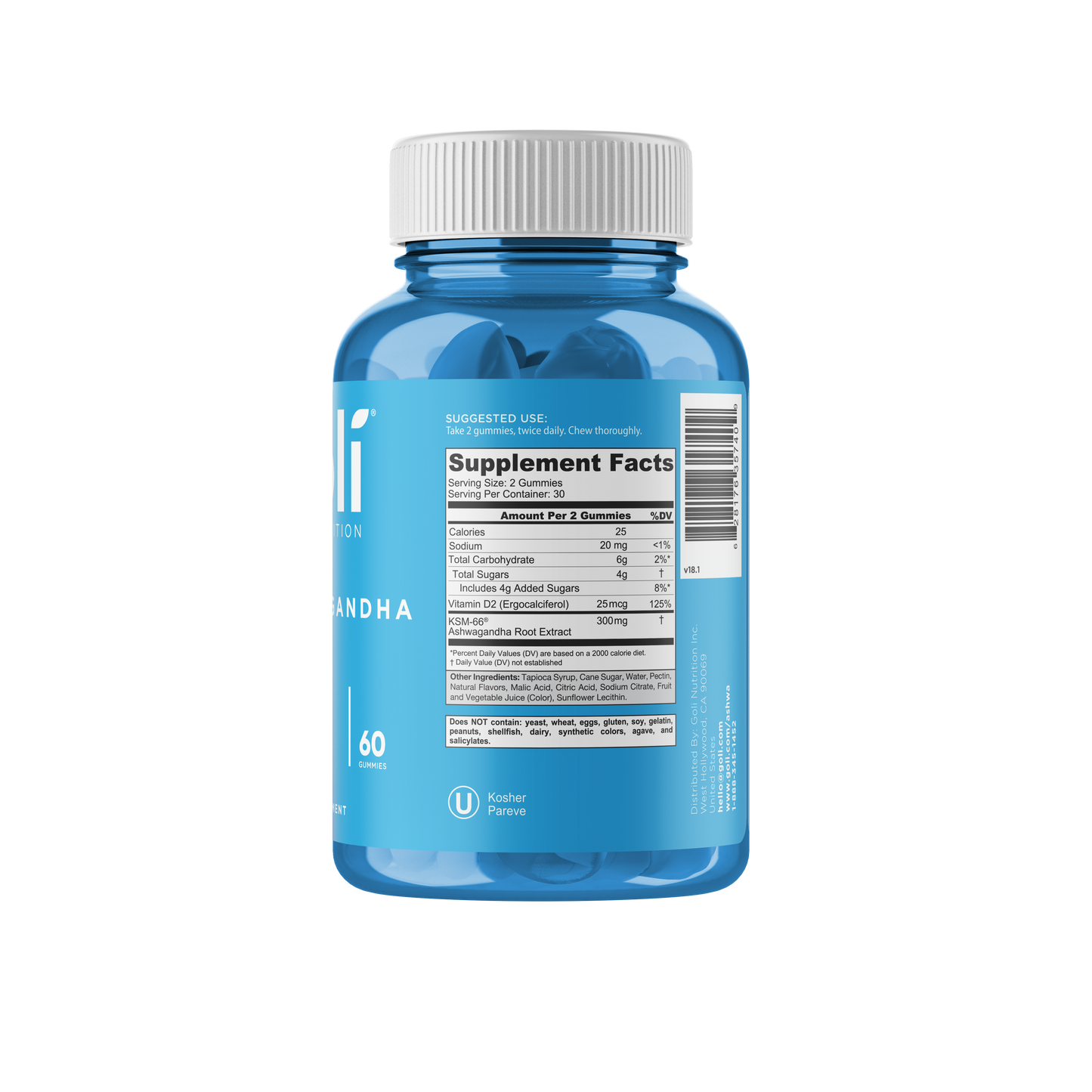 Goli Nutrition Ashwagandha Gummies - 60 ct