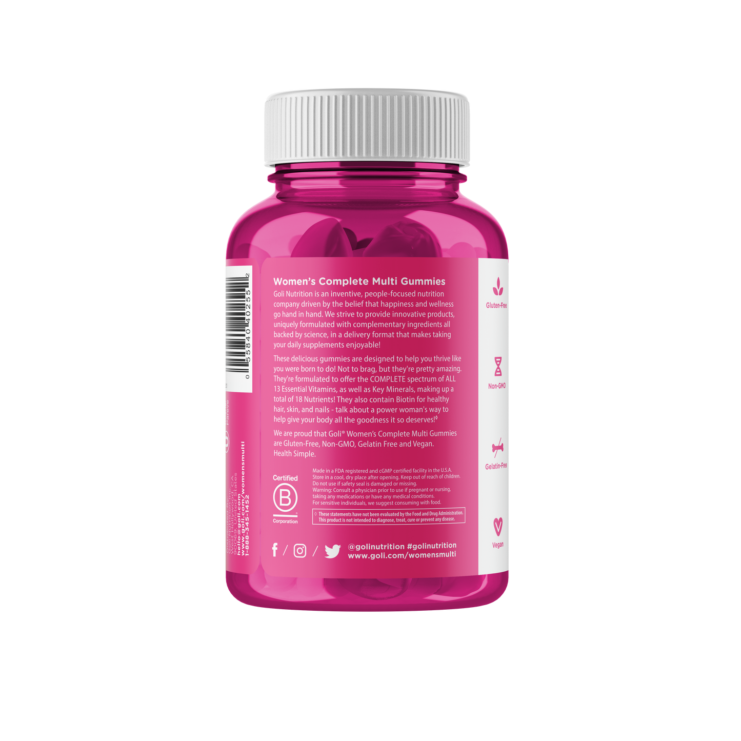 Goli Nutrition Women's Multivitamin Vegan Gummies - 60 ct