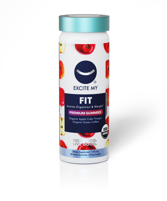 Excite My FIT Gummies – Organic Apple Cider Vinegar with Green Coffee – 48 ct