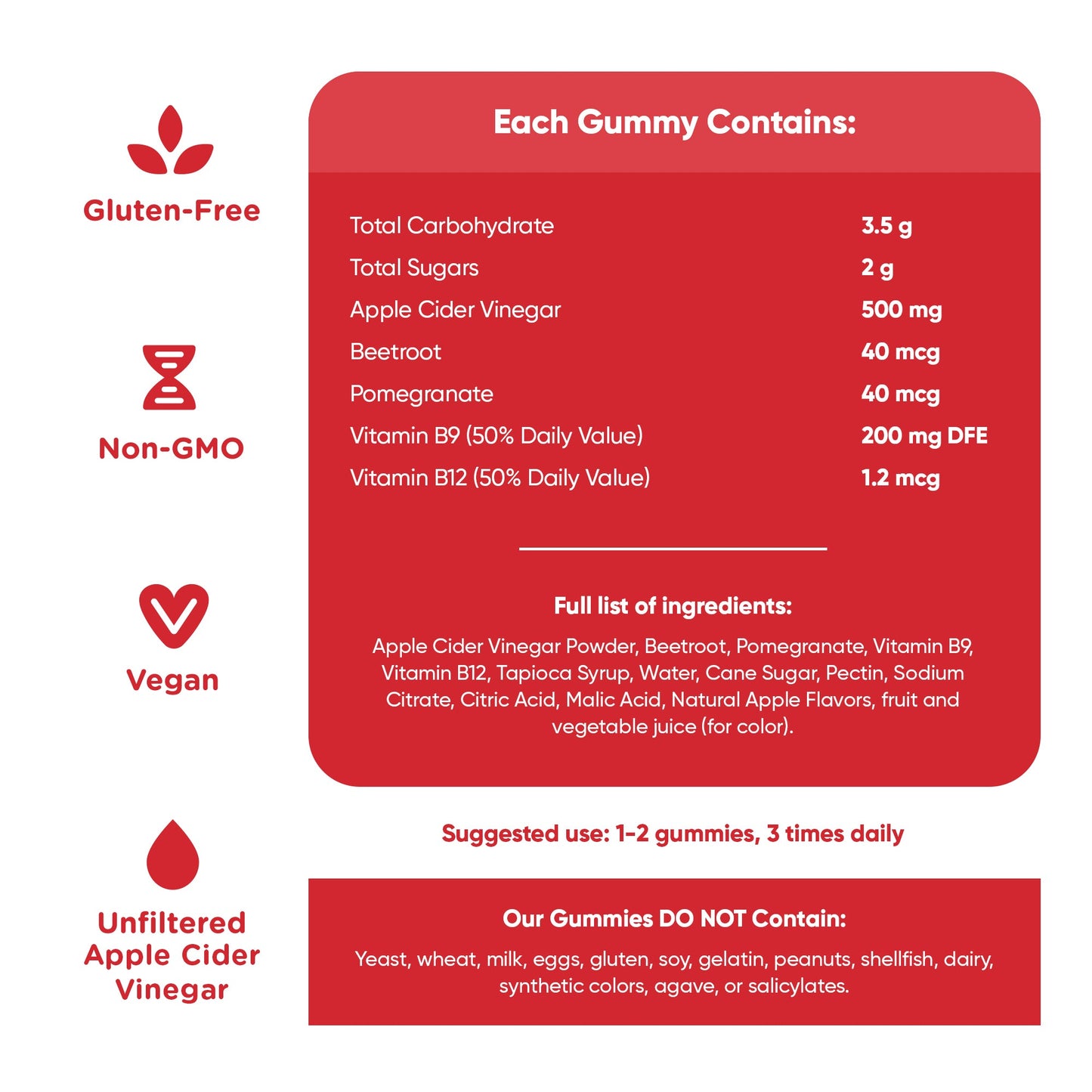Goli Nutrition Apple Cider Vinegar Gummies - 60 ct
