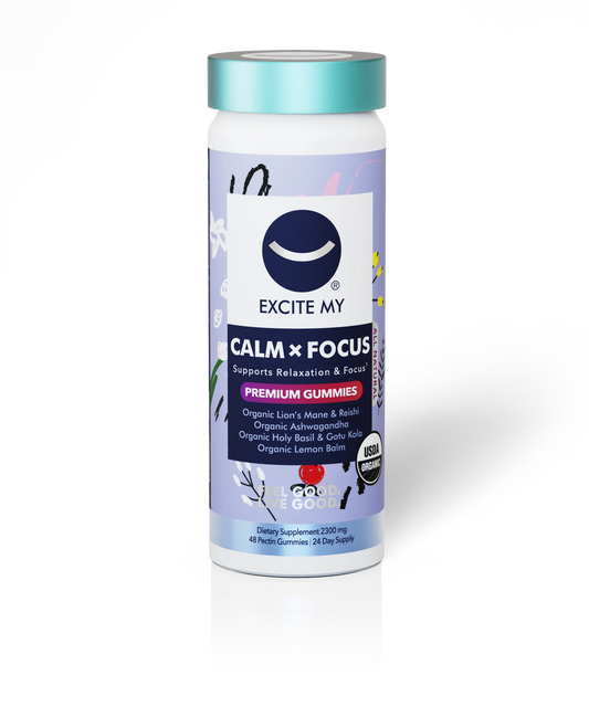 Excite My Calm X Focus Organic Lion's Mane Mushroom Gummies - 48 ct